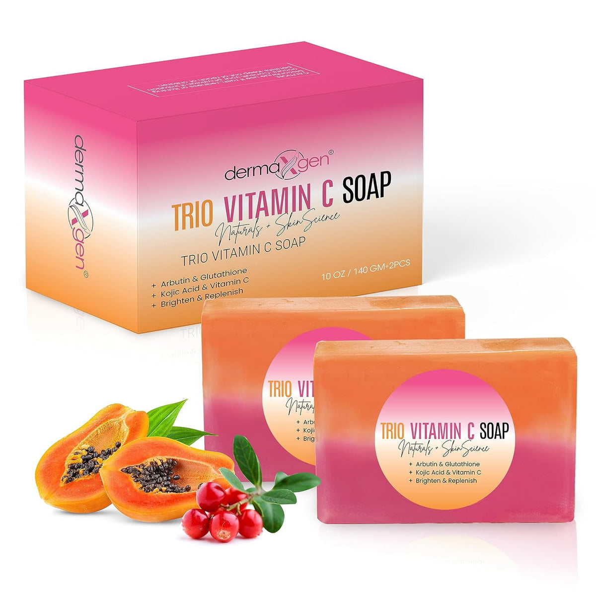 Dermaxgen Organic Vitamin C Soap Bar | Arbutin, Glutathione, Kojic aci ...