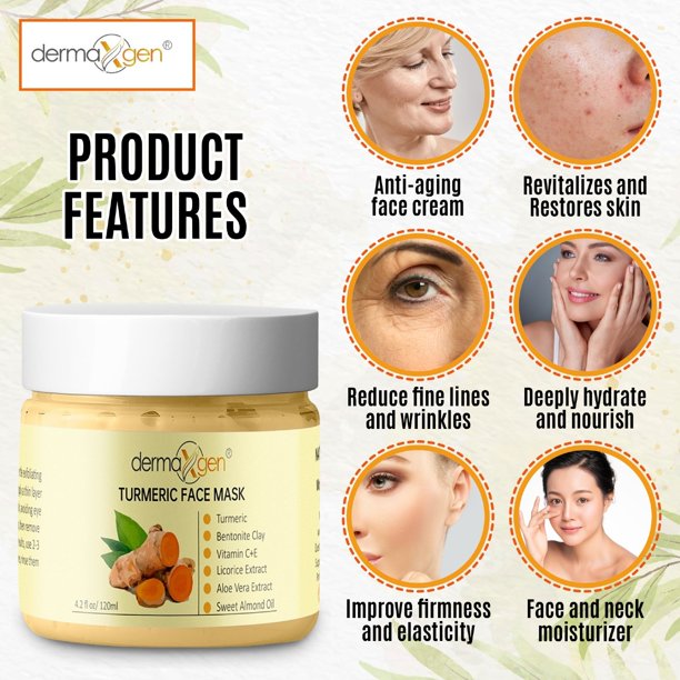 TURMERIC FACE MASK PIGMENTATION+BLEMISH CORRECTOR+DARK SPOTS+ BRIGHTEN ...